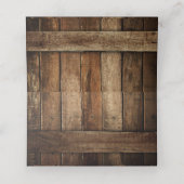 Barnwood, Country Lace & Horseshoes Wedding Platzkarte (Innenseite Aufgefaltet)