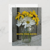 Barnwood, Daisis, Mit Augen Schwarze Susans Save t Ankündigungspostkarte (Vorne/Hinten)