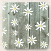 Barnwood Daisy Beverage Coaster Getränkeuntersetzer (Vorderseite)