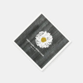 Barnwood Daisy Wedding Napkins Serviette (Ecke)