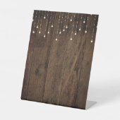 Barnwood Fairy Lights Pedastal Bar Menu Sockelschild (Vorderseite)