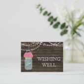 Barnwood-Glaskeramikgläser, rosa Blume, die gut wo Begleitkarte (Stehend Vorderseite)