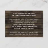 Barnwood-Glaskeramikgläser, rosa Blume, die gut wo Begleitkarte (Rückseite)