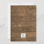 Barnwood Gold Christening Einladung (Rückseite)