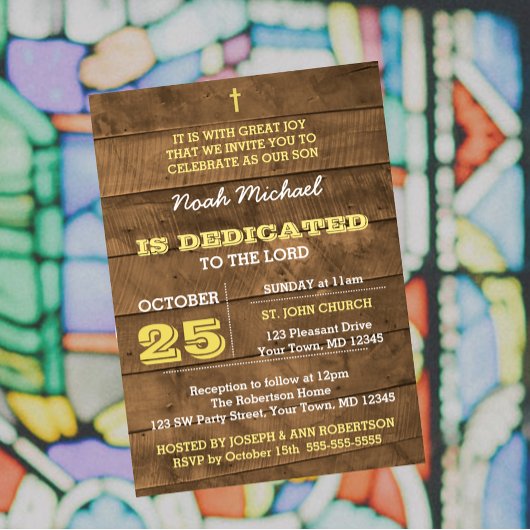 Barnwood Gold Dedication Einladung