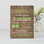 Barnwood Green Taufe Einladung (Stehend Vorderseite)