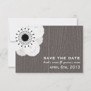 Barnwood Inspirierte Französisch Anemone Save the  Date