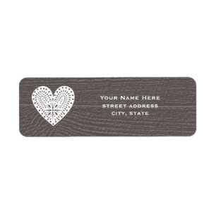 Barnwood Inspirierte Spitzen-Herzadresse