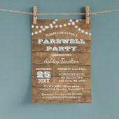 Barnwood Lights Aqua Farewell Party Einladung