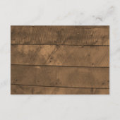 Barnwood Lights Aqua Hochzeit wünschend gut Begleitkarte (Rückseite)