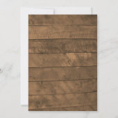 Barnwood Lights Aqua Wedding Einladung (Rückseite)