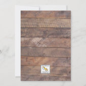 Barnwood Lights Aquamarin Bat Mitzvah Einladung (Rückseite)