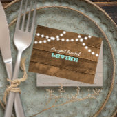 Barnwood Lights Aquamarin Bat Mitzvah Note Card Mitteilungskarte