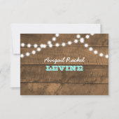 Barnwood Lights Aquamarin Bat Mitzvah Note Card Mitteilungskarte (Vorderseite)