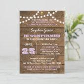 Barnwood Lights Lilac Bestätigung Einladung (Stehend Vorderseite)