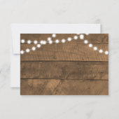 Barnwood Lights Pink Bat Mitzvah RSVP Karte (Rückseite)