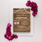 Barnwood Lights Pink Erste Kommune Einladung