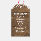 Barnwood Lights White Text Geschenk oder Gefallen Geschenkanhänger (Vorderseite)