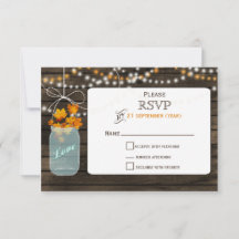 Barnwood-Mason Jar Hochzeit im Herbst UAWG 3,5 x 5