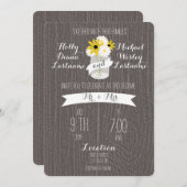 Barnwood + Mason Jar Wildblumen Hochzeit Einladung (Vorne/Hinten)