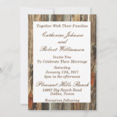 Barnwood mit Daiseys Einladungsvorlage Einladung (Rückseite)