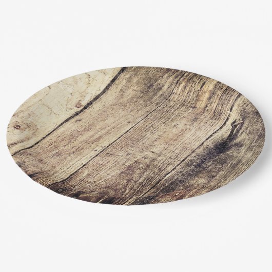 Barnwood PapierTeller (Schrägansicht)