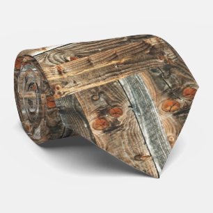 Barnwood Print Wood look Necktie Krawatte