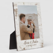 Barnwood Rustic Country Wedding Photo Keepsake Fotoplatte (Seite)