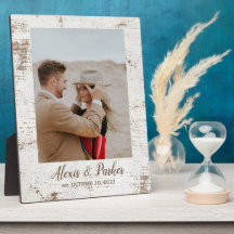 Barnwood Rustic Country Wedding Photo Keepsake