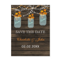 Barnwood Rustic Herbstlaubs Mason Glars rett Date