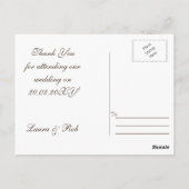 Barnwood Rustic Hochzeit im Herbst Vielen Dank Postkarte (Rückseite)