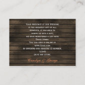 Barnwood Rustic Korallenkirsche Gutschrift Begleitkarte (Rückseite)