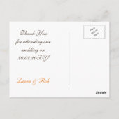 Barnwood Rustic Pflaume Hochzeit im Herbst Danke Postkarte (Rückseite)