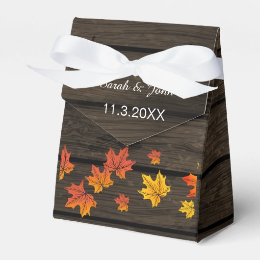 Barnwood Rustikale Hochzeit im Herbst Gevor Box Geschenkschachtel (Vorderseite)