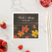 Barnwood Rustikale Hochzeit im Herbst Servietten (Beispiel)