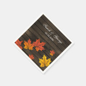 Barnwood Rustikale Hochzeit im Herbst Servietten (Ecke)