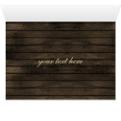 Barnwood Rustikale, Hochzeit im Herbst Tischnummer (Innenansicht Horizontal (Unten))