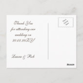 Barnwood Rustikale Kiefernbäume, Winter Dankeschön Postkarte (Rückseite)