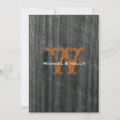 Barnwood & Sunflower Hochzeit im Herbst Einladung (Rückseite)