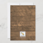 Barnwood Tassel Gold Abschluss Einladung (Rückseite)