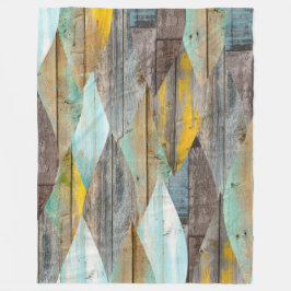 Barnwood Texture Fall Pastellfarben Muster Fleecedecke