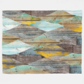 Barnwood Texture Fall Pastellfarben Muster Fleecedecke (Vorderseite (Horizontal))