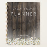 Barnwood und Daisies Rustic Planer<br><div class="desc">Dieser lustige,  rustikale Planer mit Barnwood und einem Feld von Molkereien. Erstellt von der einfachen Farmhouse Press.</div>