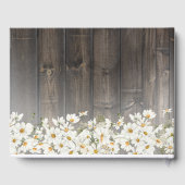 Barnwood und Daisies Rustikale Hochzeit Gästebuch (Rückseite)