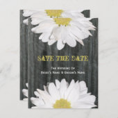 Barnwood und Daisy Wedding retten das Datum Save The Date (Vorne/Hinten)