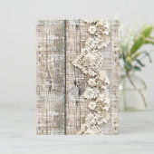 Barnwood und Spitzen Blank Save The Date (Stehend Vorderseite)