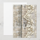 Barnwood und Spitzen Blank Save The Date (Vorne/Hinten)