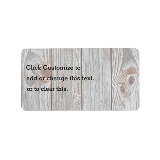 Barnwood Wall Adressaufkleber (Vorne)