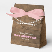 BarnwoodLights Pink Bat Mitzvah Gefälligkeitsbox Geschenkschachtel (Vorderseite)