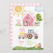 Barnyard 2. Geburtstag Einladung (Vorne/Hinten)